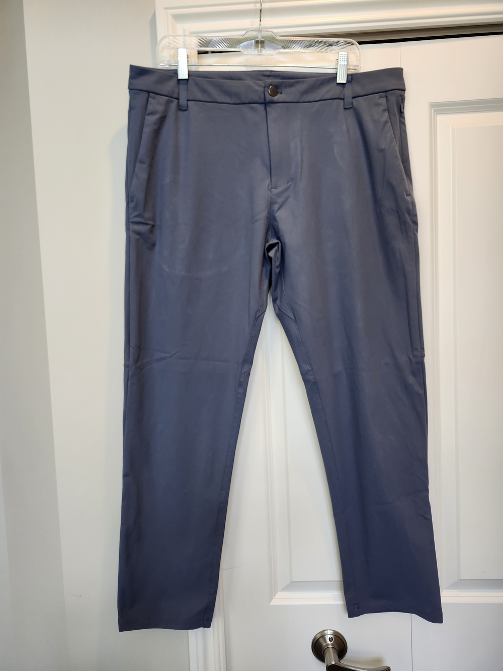 Lululemon Commission Classic Fit Pants 36 Iron Blue Warpstreme Chino - Picture 3 of 9